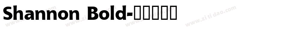 Shannon Bold字体转换
